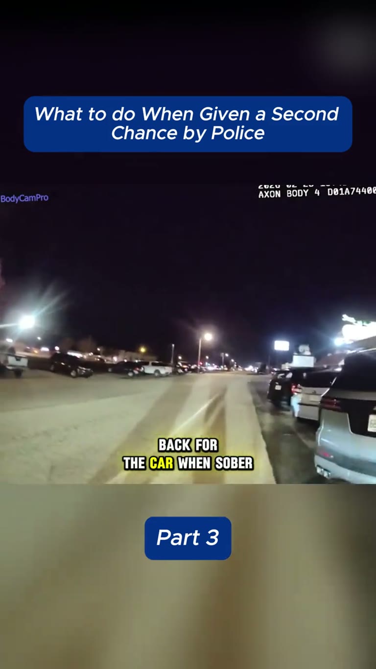Police Give a DUI Break, Then the Car Moves Anyway at Night
