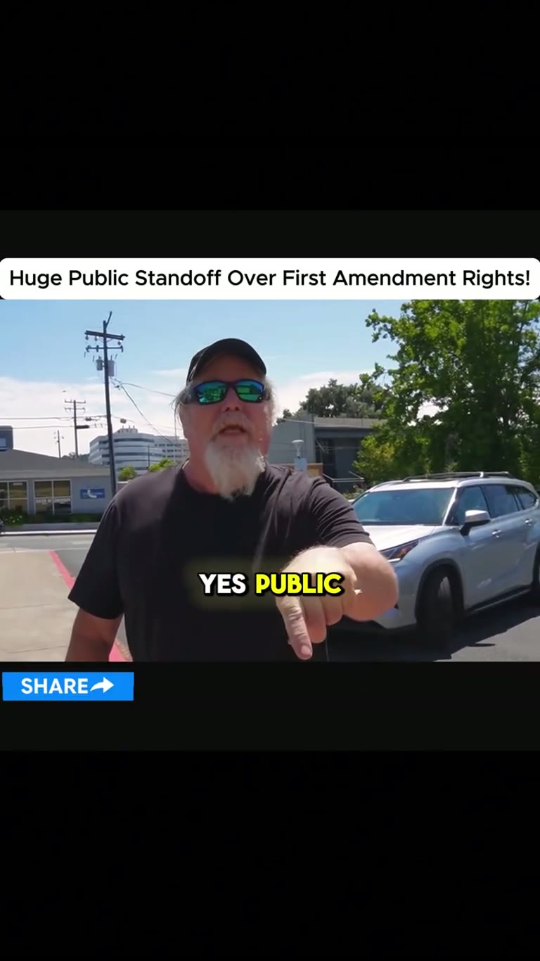 First Amendment Standoff in a Parking Lot Splits Onlookers
