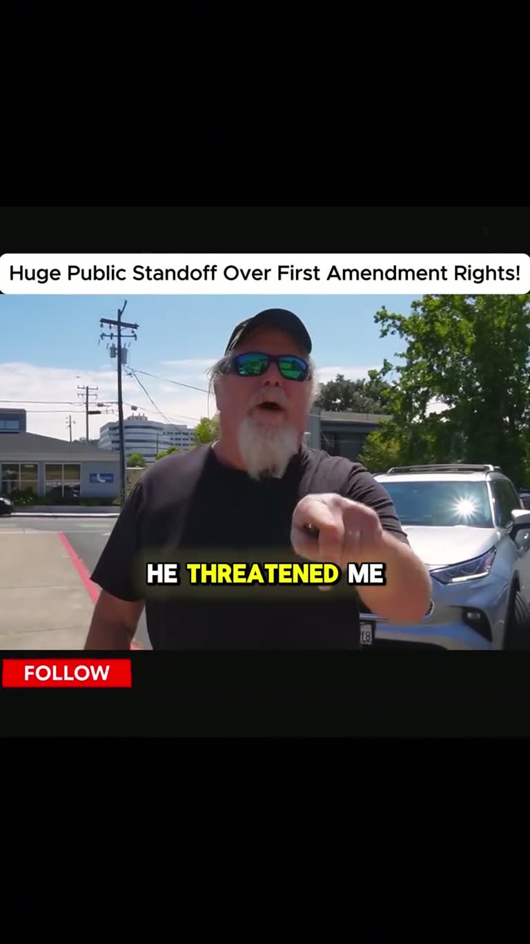 First Amendment Standoff in a Parking Lot Splits Onlookers