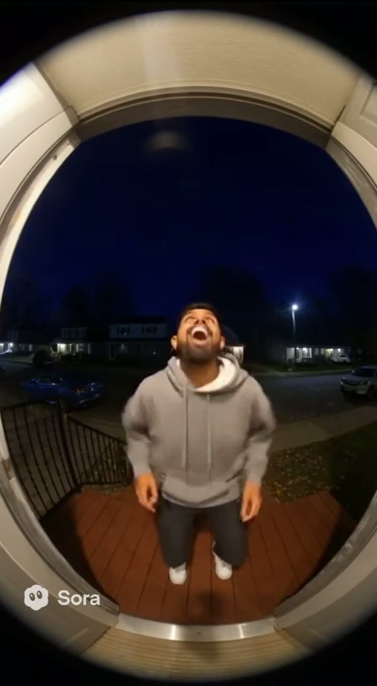 Sora Watermark Reveals Doorbell 'Begging' Clip Is AI-Made