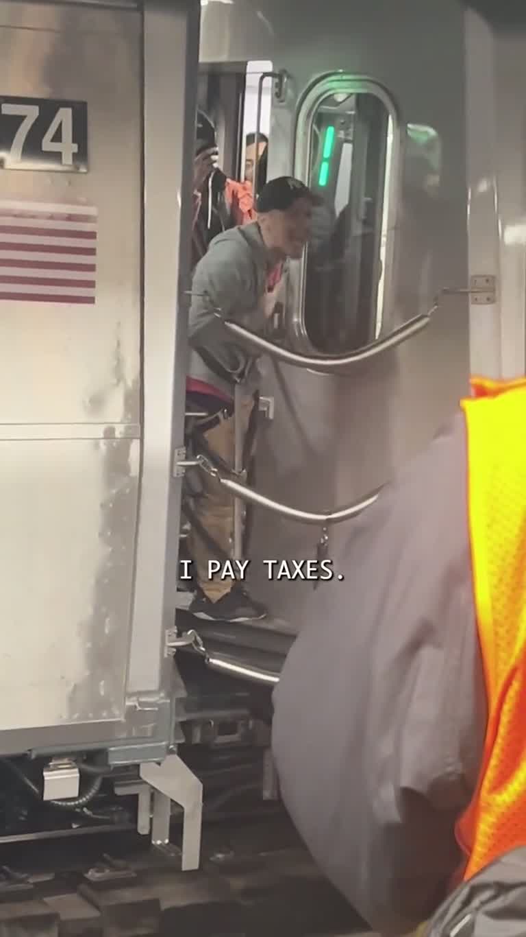 Yelling 'I Pay Taxes' at a G-Train Door: A Late-Night Subway Clash
