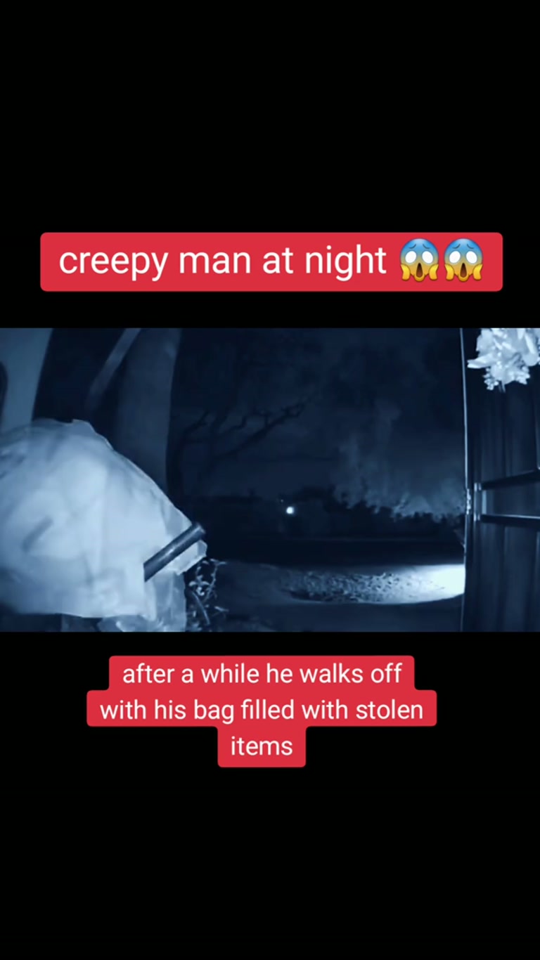 Doorbell Camera Films Nighttime Porch Theft, Man Carries Sword Away