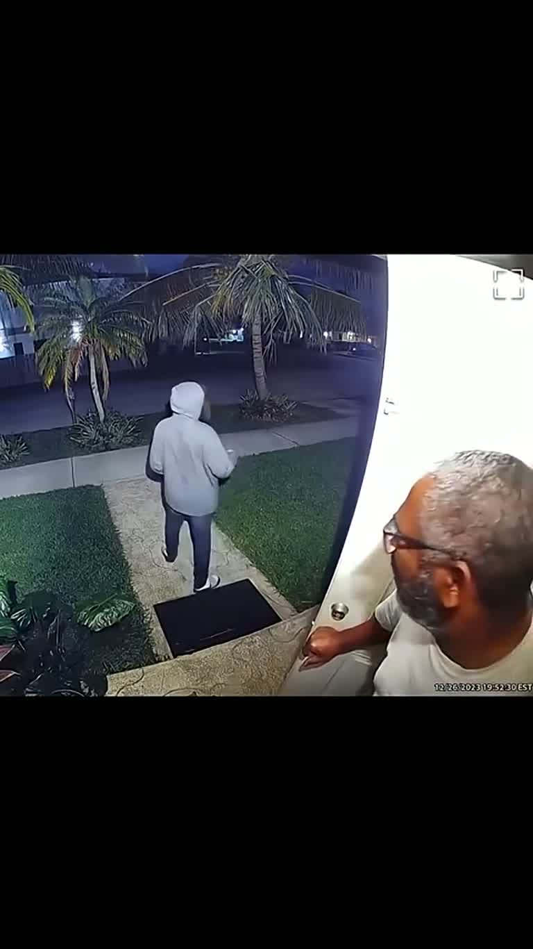 Doorbell Camera Captures Tense Florida Doorstep Exchange After Follow Claim
