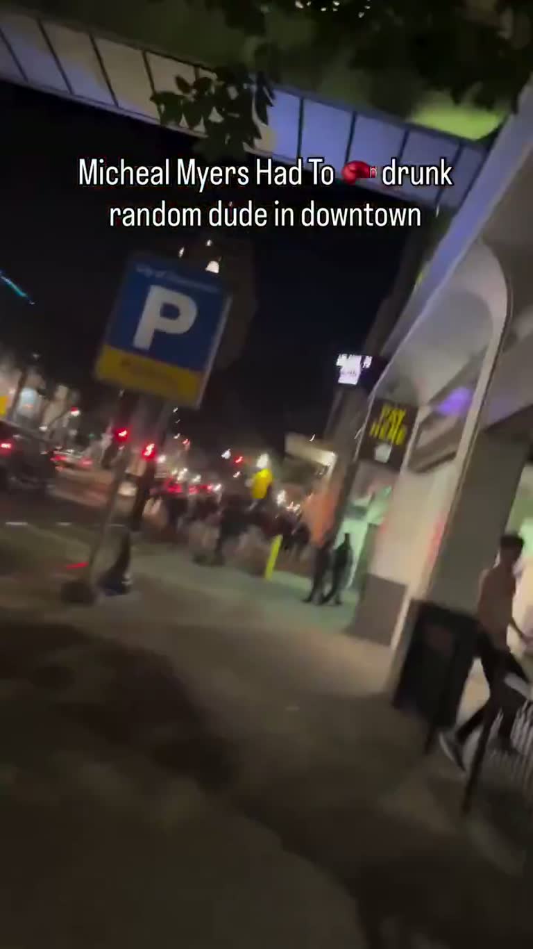 Downtown clip: man with cat attacked, fight ends on the pavement