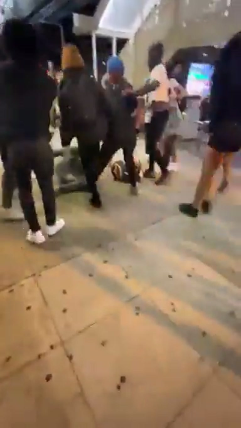 Night Sidewalk Scuffle Draws a Crowd and a Wall of Cameras