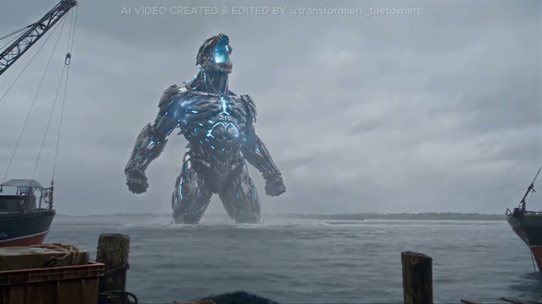 A Fishing Harbor Goes Quiet When Two Giants Rise From the Fog