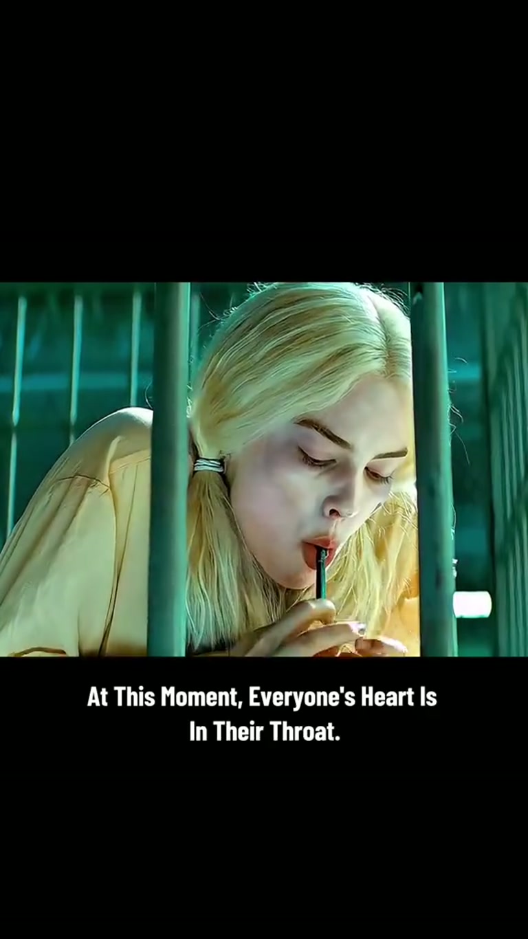 She Stretches Behind Bars While a Hundred Agents Close In