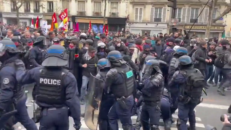 Paris Protest Video Shows Officers Charging Crowd With Batons