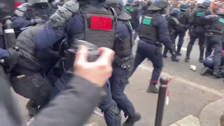 Paris Protest Video Shows Officers Charging Crowd With Batons