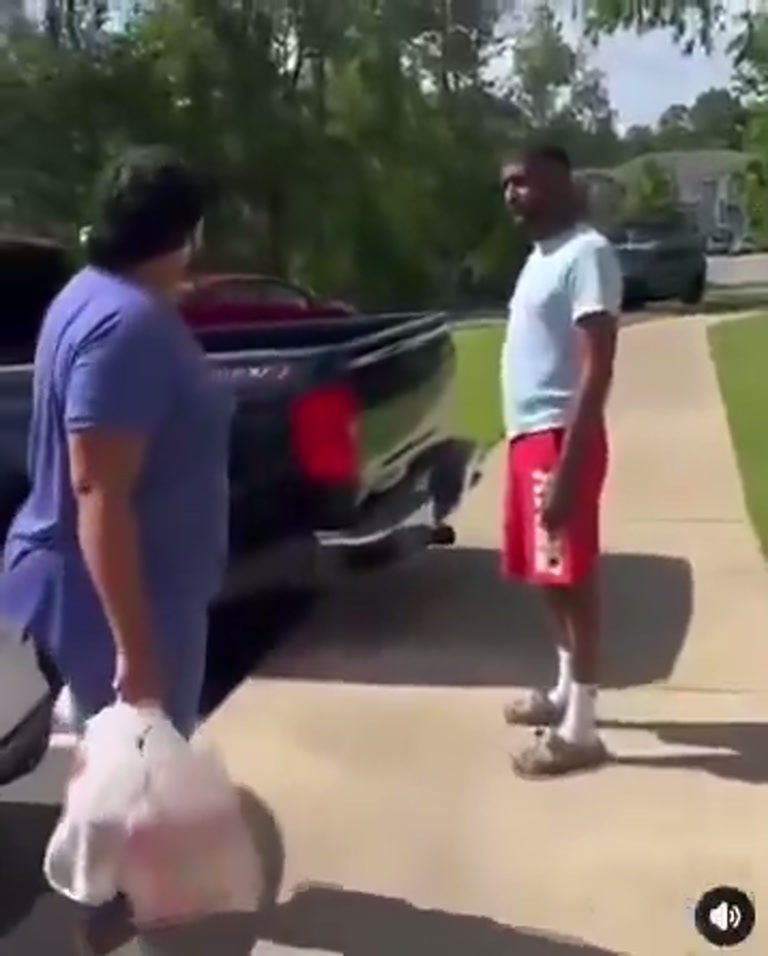 Woman Follows a Car and Finds Groceries, Then a Confrontation