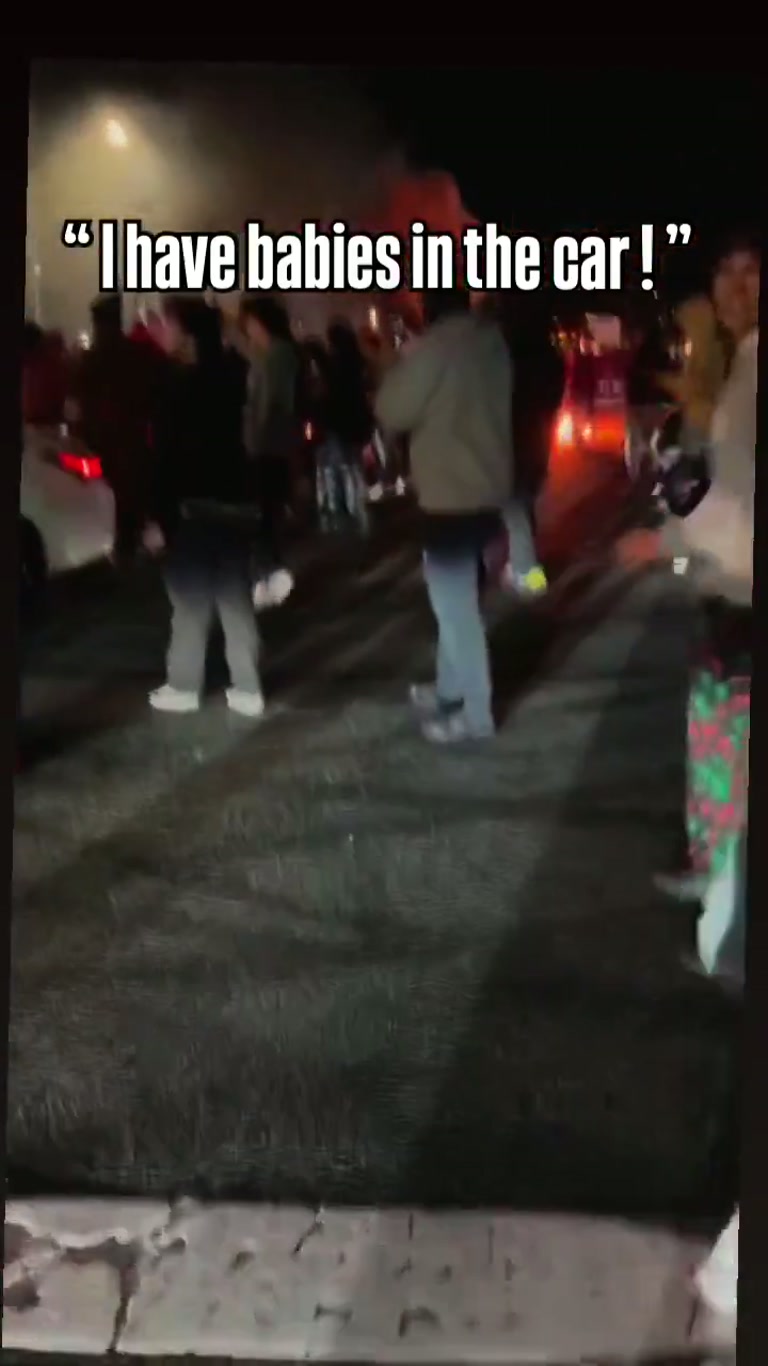 Woman Screams 'I Have Babies in the Car' During L.A. Night Unrest