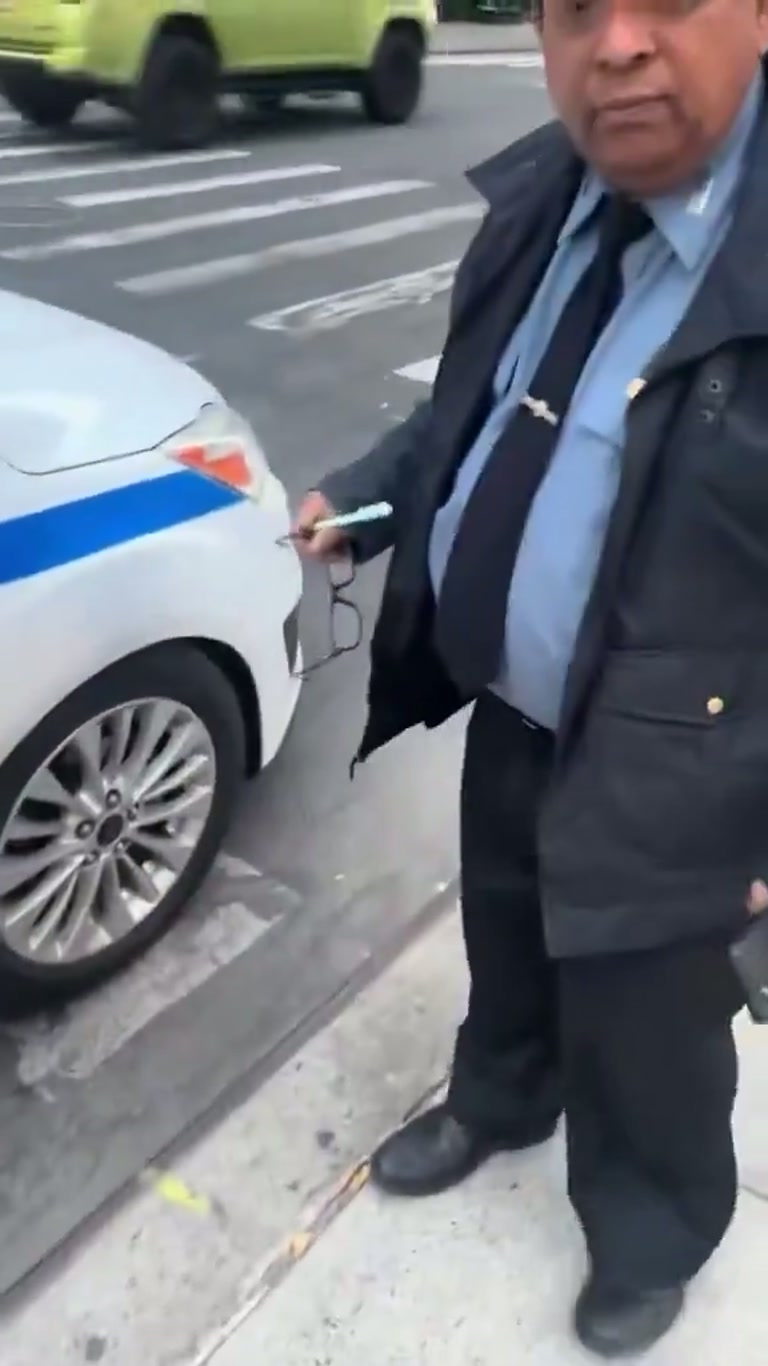 Man Asks NYPD Officer for a Ride Down the Block on Camera