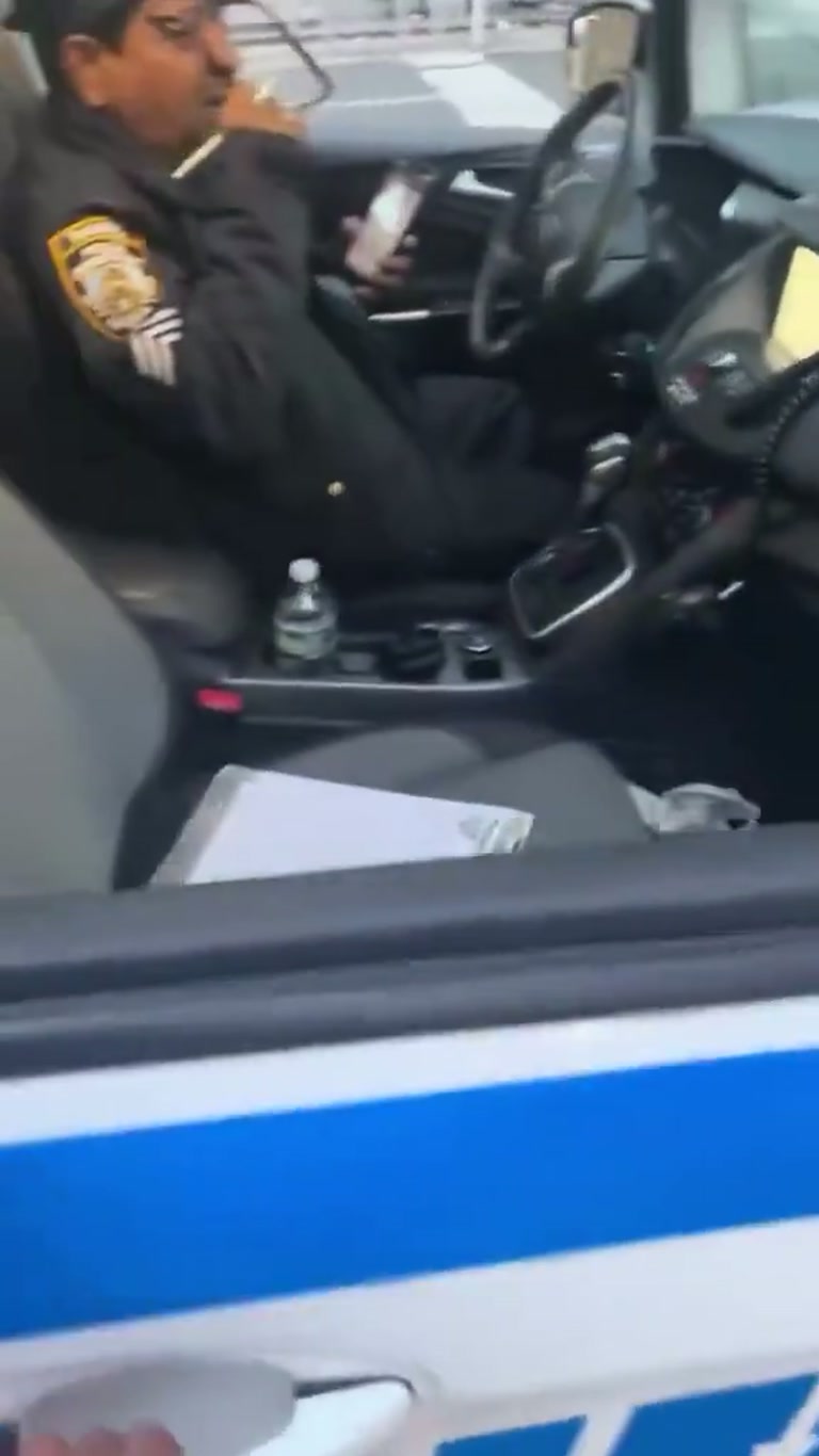 Man Asks NYPD Officer for a Ride Down the Block on Camera