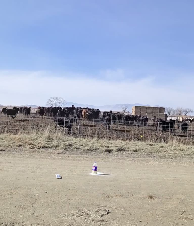 Cows Barely React as Bottle Blast Rocks a Quiet Rural Field