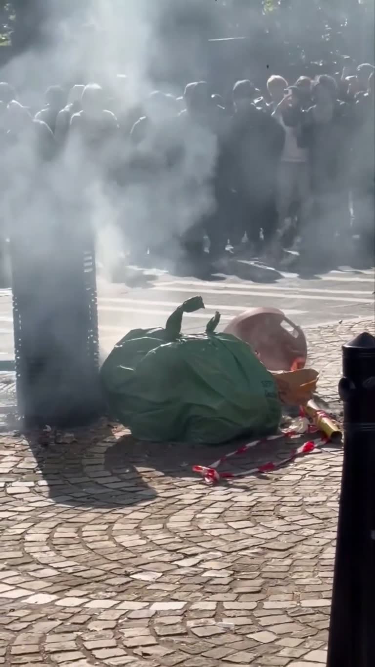 Smoke and Flames in Liège as Protest Chaos Crosses Into Belgium