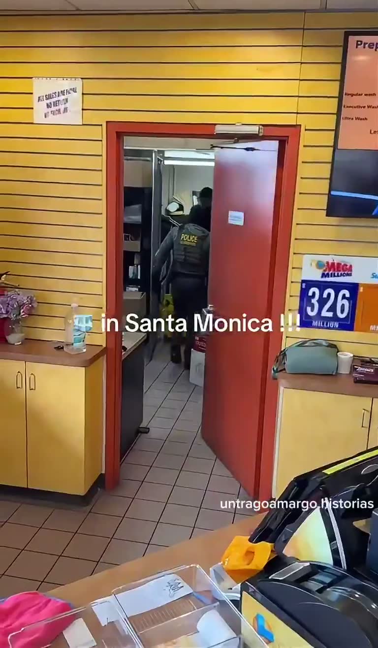 Masked Officers Walk Into Santa Monica Store, Scene Divides Viewers