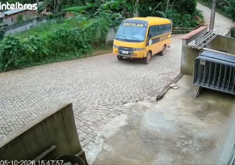 School Minibus Loses Brakes on a Hill and Ends Up in a River