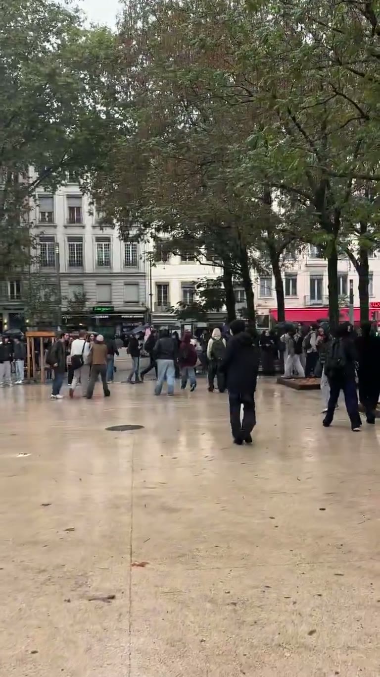 Barricades and Fire: Tense Standoff at a Lyon School Blockade
