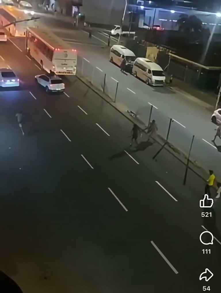 Night Street Chase Leaves One Man Clinging to a Moving Car