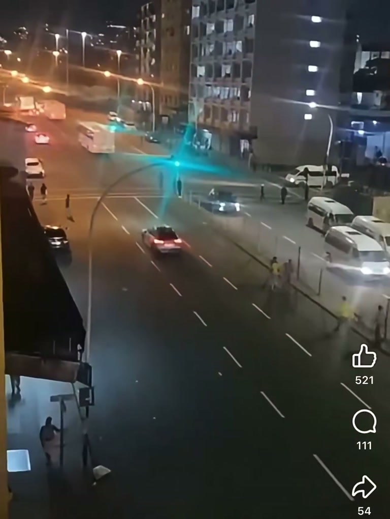 Night Street Chase Leaves One Man Clinging to a Moving Car