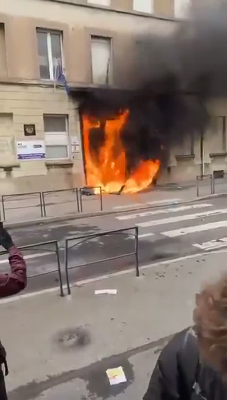 Students Watch Their School Door Vanish Behind a Wall of Flame