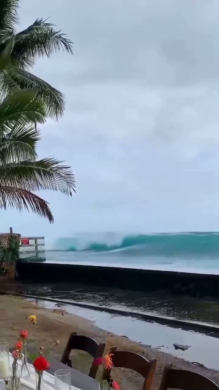 The Tables Were Set for a Party When the Ocean Simply Arrived