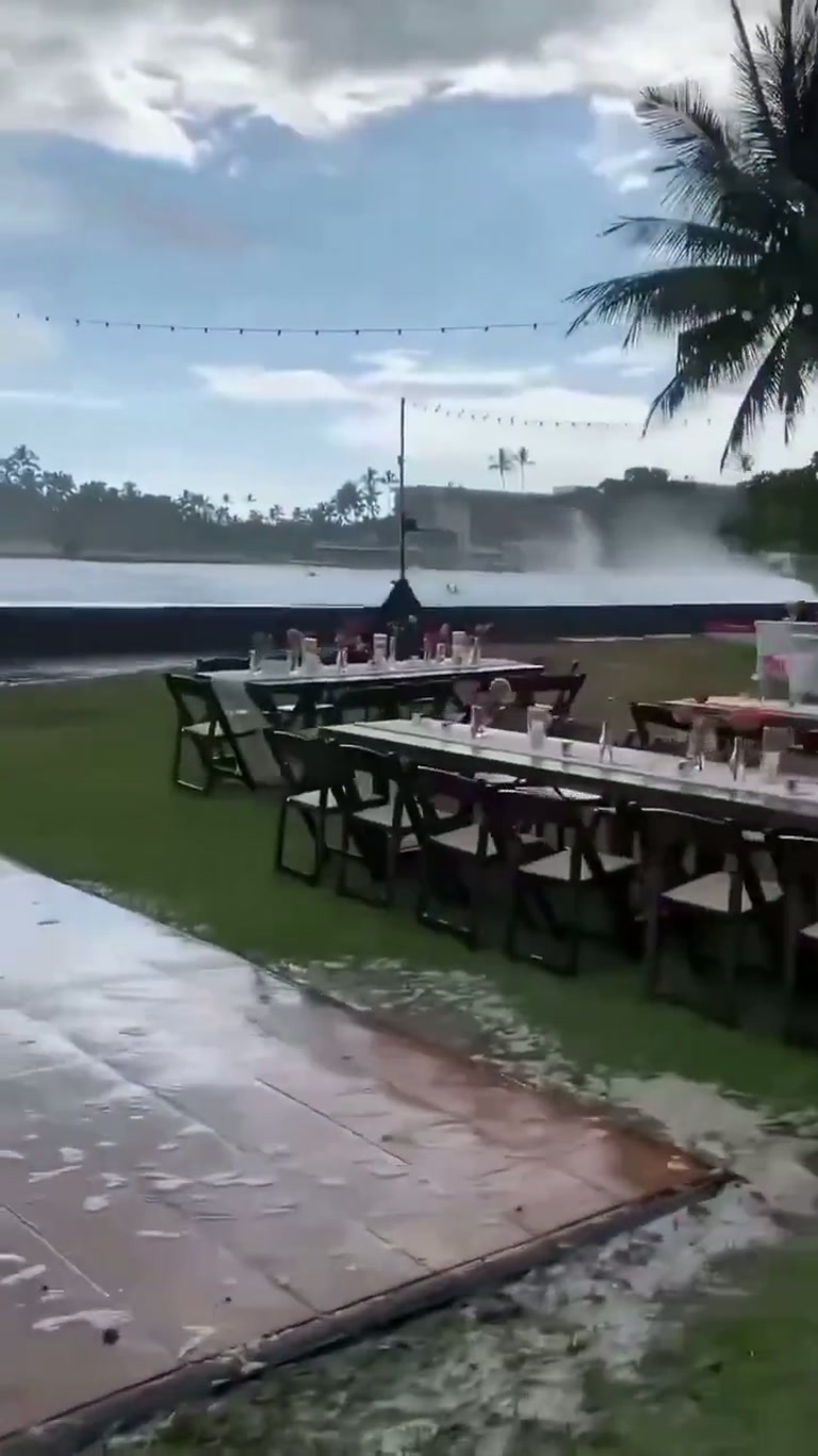 The Tables Were Set for a Party When the Ocean Simply Arrived