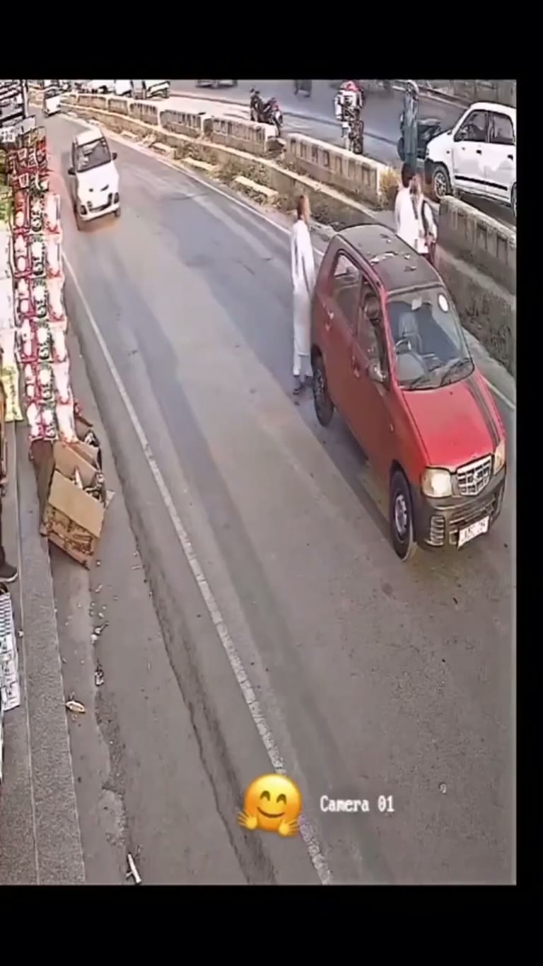 A Minor Collision on a Busy Road, and Then Nobody Shouts