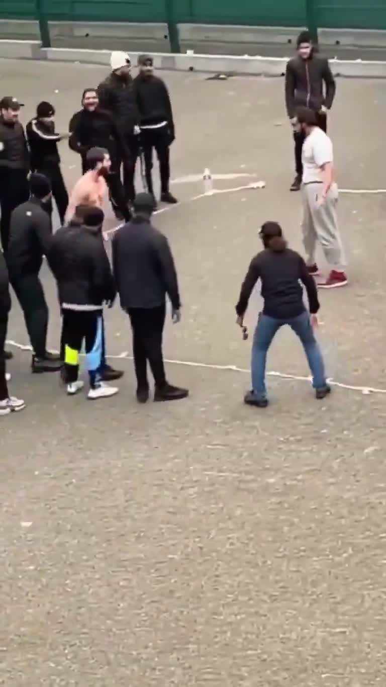 Alone in the Yard: One Man Against Everyone Watching Him