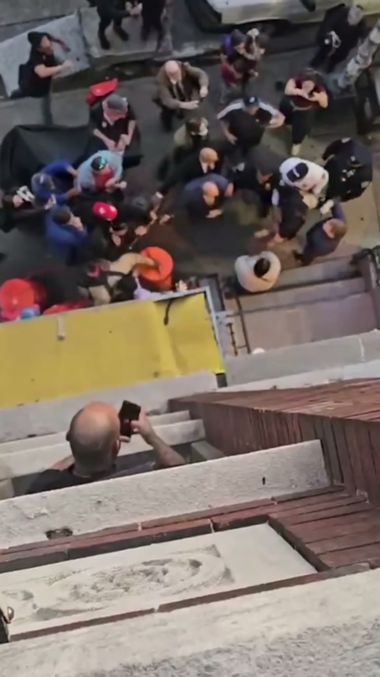 A Crowd Swarms Agents Seconds After a Single Shot Rings Out