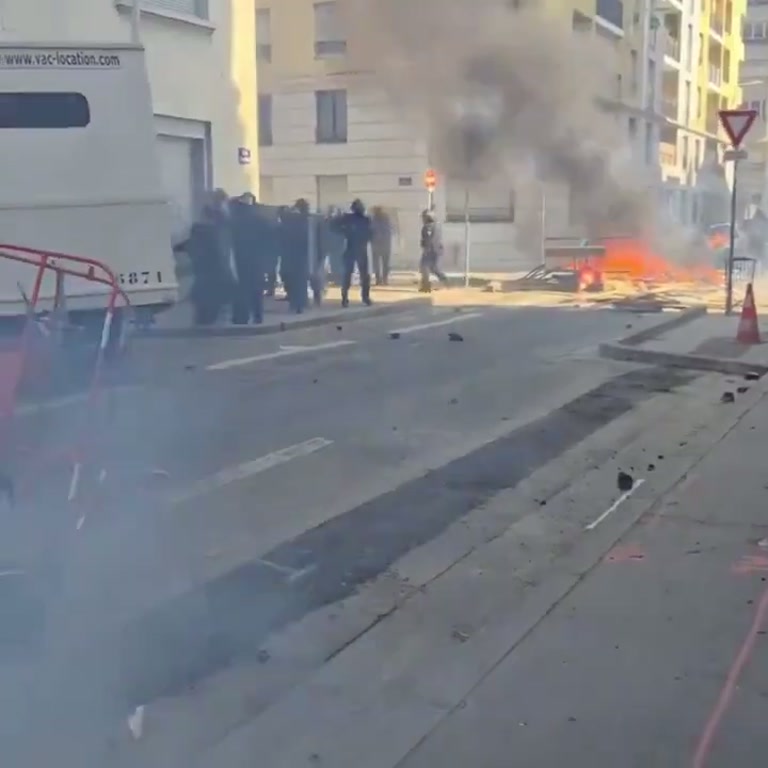Smoke and Fire on a Lyon Street, and a Message for Mélenchon