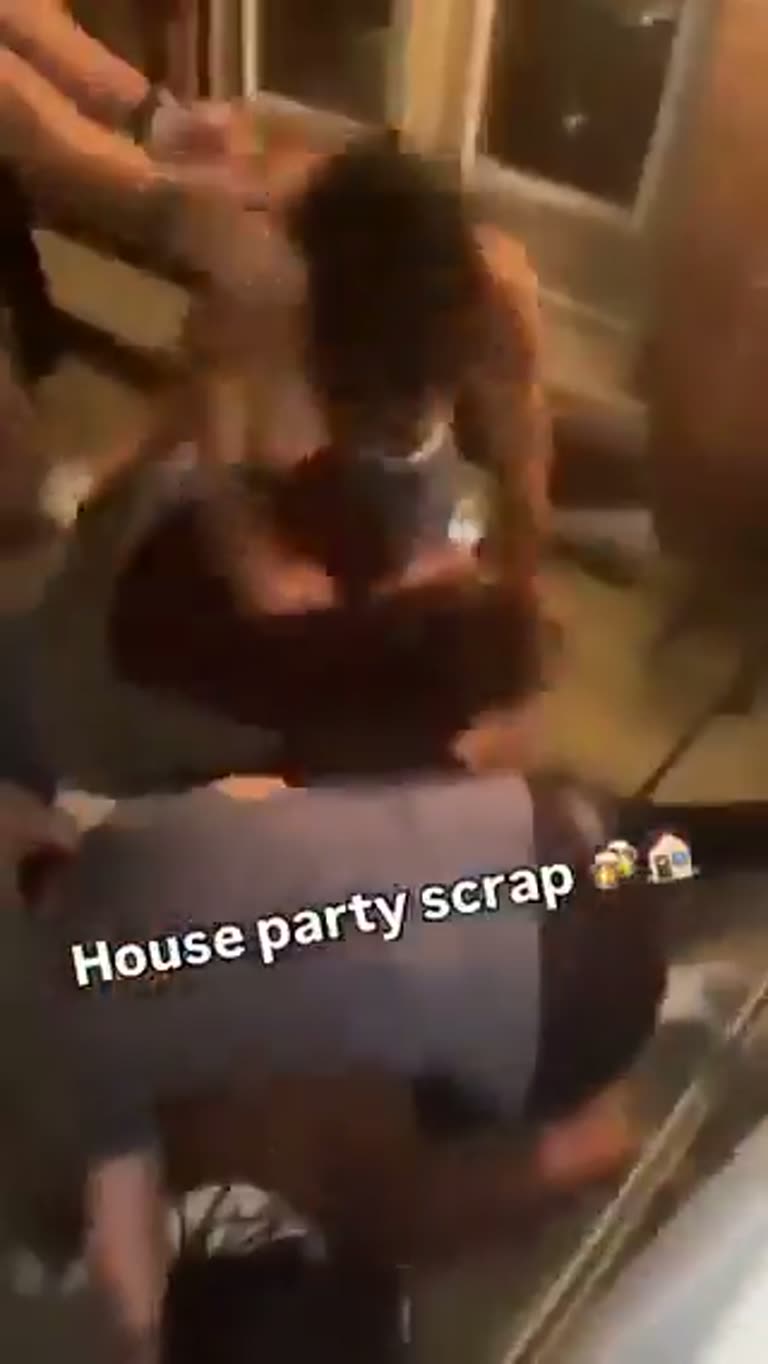 Chaos at a House Party: A Sudden Brawl Caught on Video