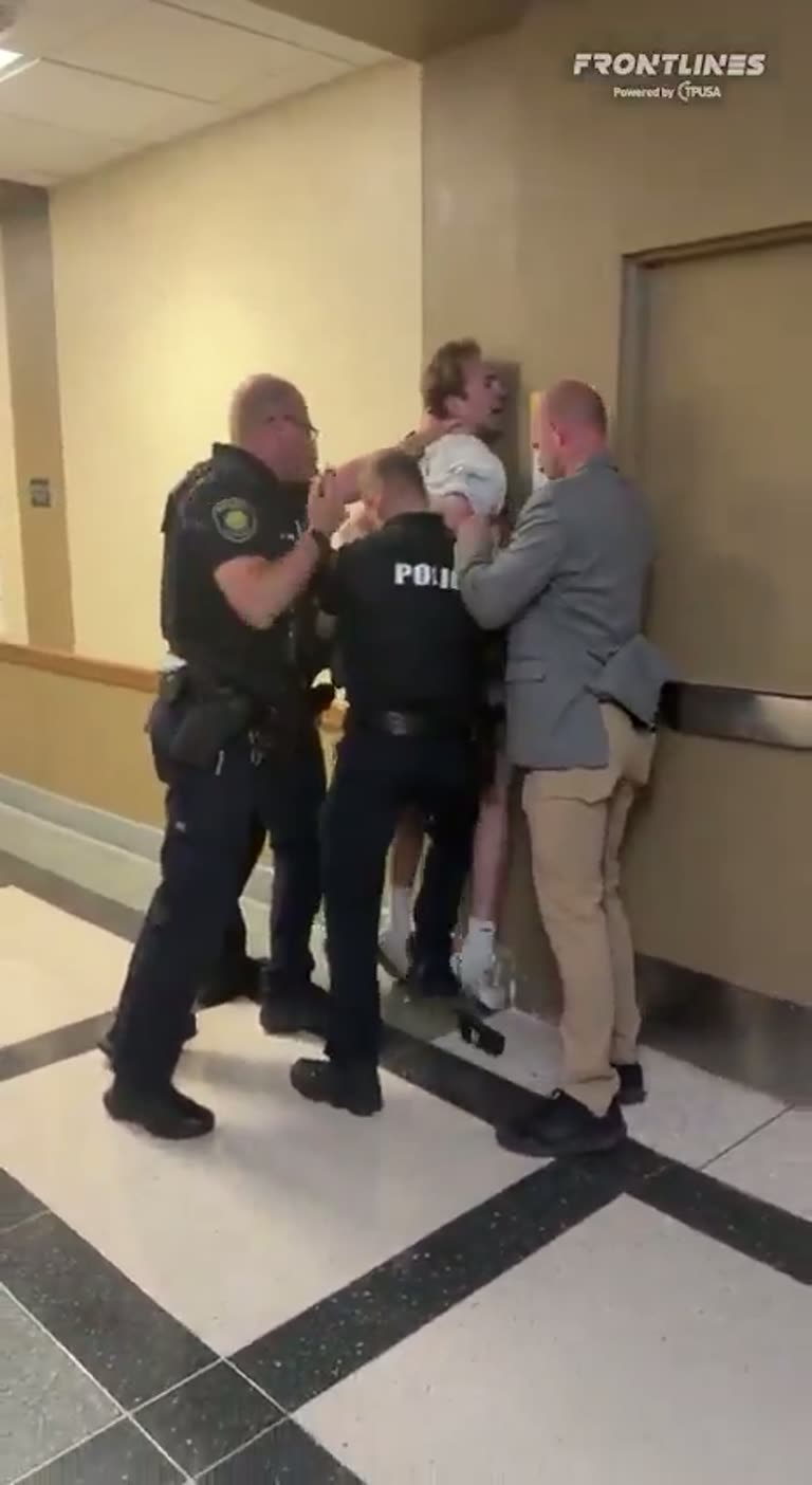 Tense hallway scuffle raises questions about public confrontations