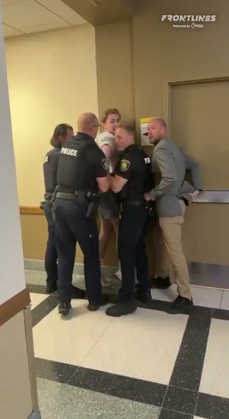 Tense hallway scuffle raises questions about public confrontations