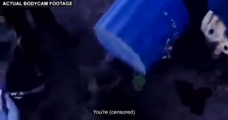 Bodycam footage captures police finding two girls in barrels on a cult property