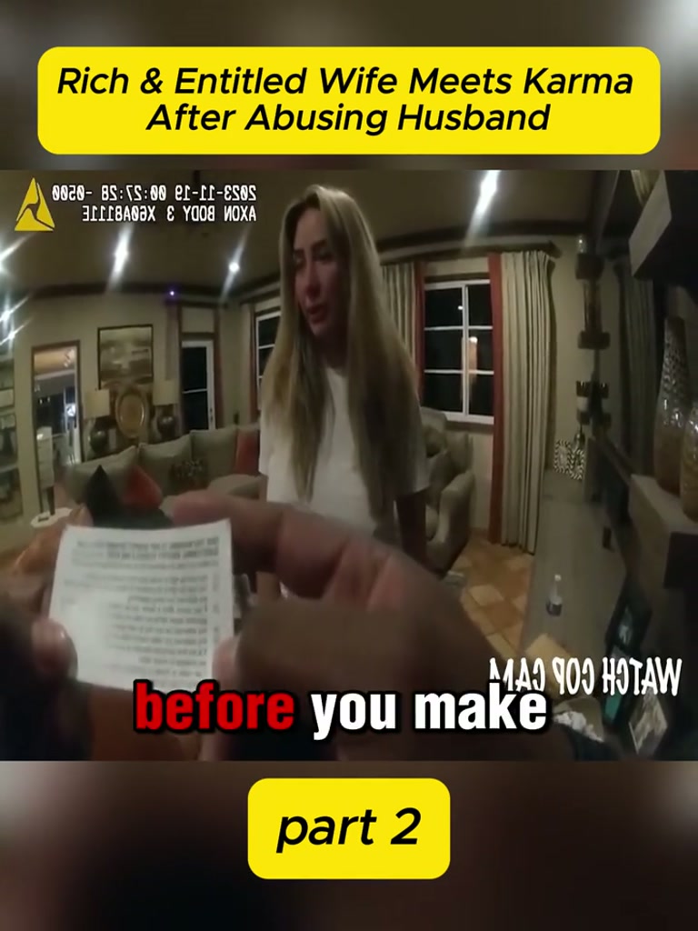 Rich Wife's Nightmare: Cops Read Miranda Rights After Abuse