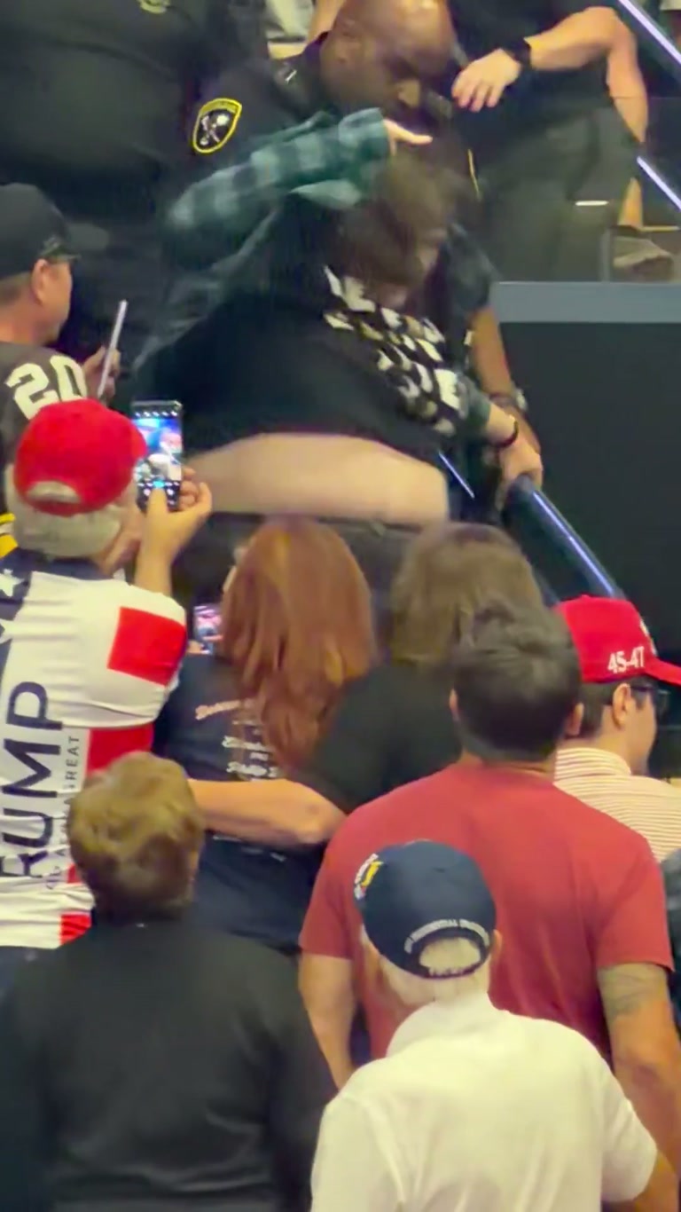 Woman in "Release the Pistein" Shirt Removed from Arena Seating