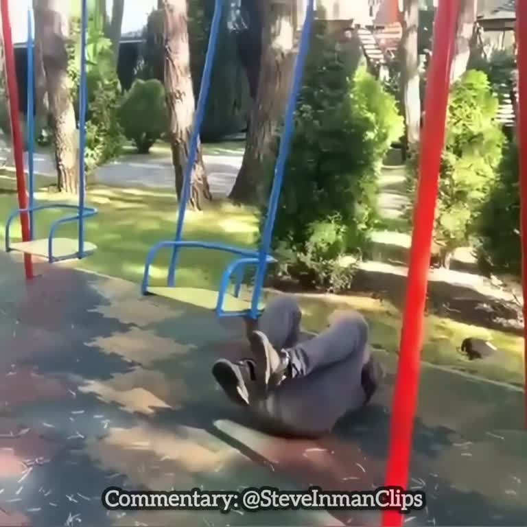 Elderly Man's Swing Set Scuffle Ends in a Flash