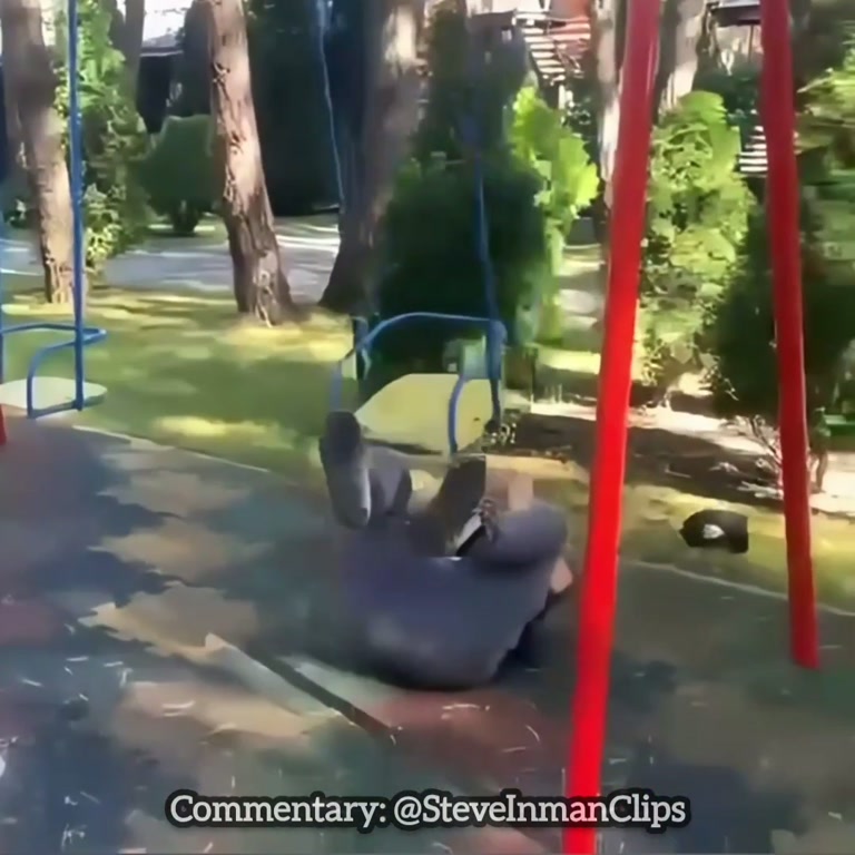 Elderly Man's Swing Set Scuffle Ends in a Flash