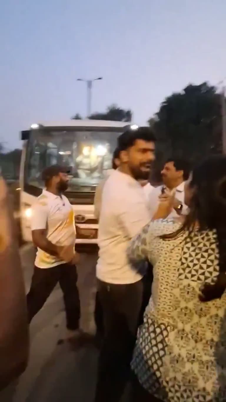 Chaos on the Night Bus: Passenger Swings Stick in Heated Confrontation