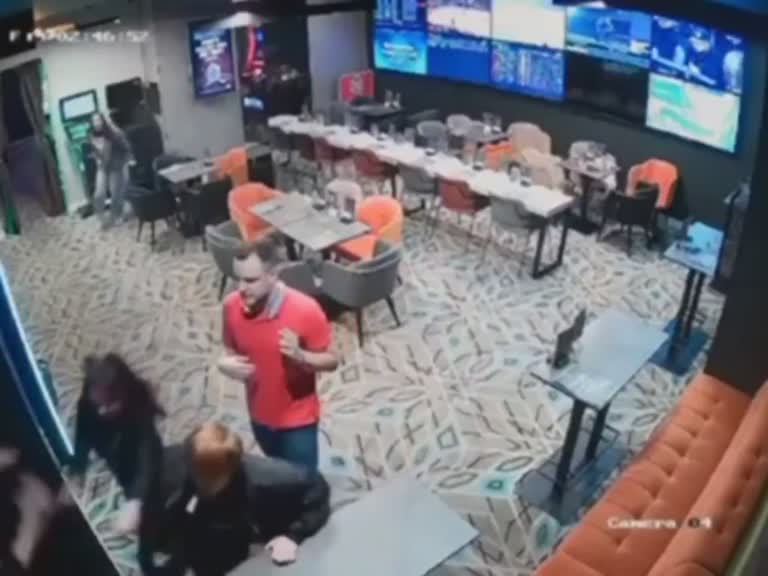Chaos Erupts in Quiet Sports Bar as Scuffle Shatters the Calm